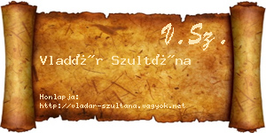 Vladár Szultána névjegykártya